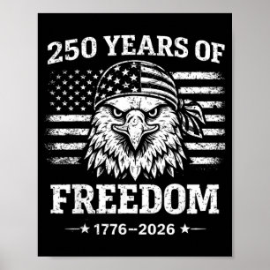250 Anniversary USA Patriotic Flag 250th 4th of Poster