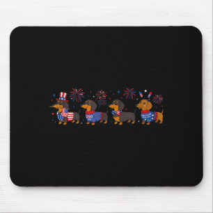 250 anniversary usa shirt dog dachshund 4th of mouse pad
