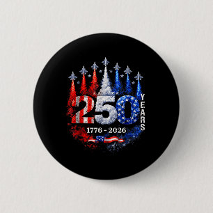 250 Anniversary USA Shirt Patriotic July 4th 6 Cm Round Badge