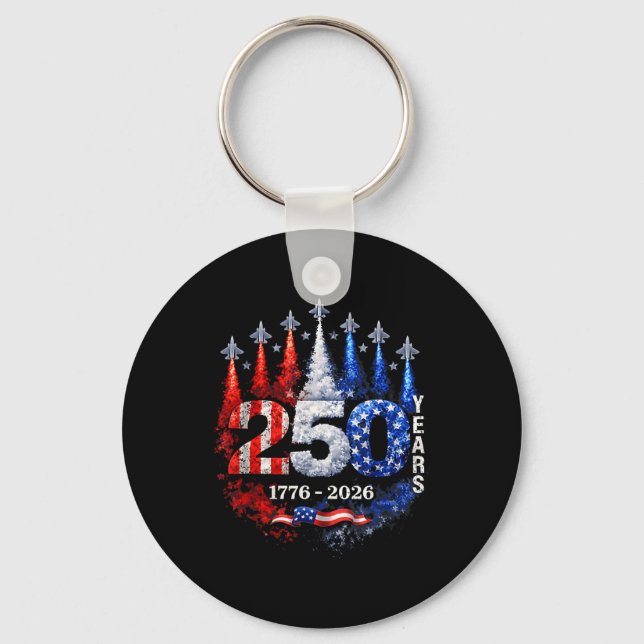 250 Anniversary Usa Shirt Patriotic July 4th Ameri Key Ring (Front)