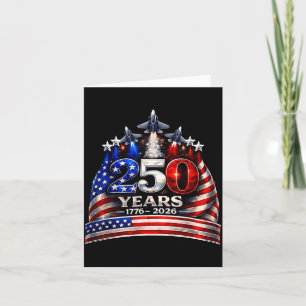 250 Anniversary USA Shirt Patriotic July 4th Card