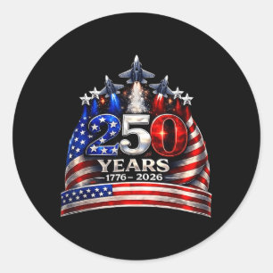 250 Anniversary USA Shirt Patriotic July 4th Classic Round Sticker