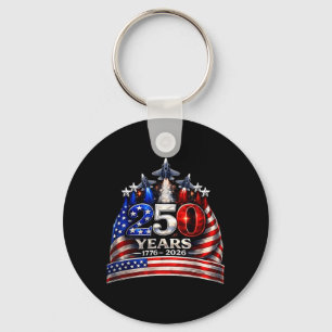 250 Anniversary USA Shirt Patriotic July 4th Key Ring