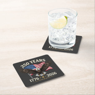 250 Anniversary USA Square Paper Coaster