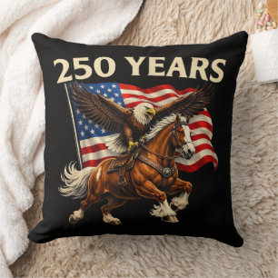 250 Anniversary USA Western Horse Eagle Cushion