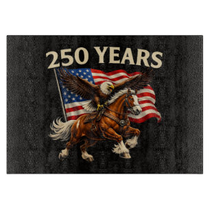 250 Anniversary USA Western Horse Eagle Cutting Board