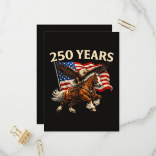 250 Anniversary USA Western Horse Eagle Invitation Postcard