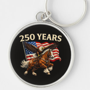 250 Anniversary USA Western Horse Eagle Key Ring