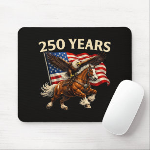 250 Anniversary USA Western Horse Eagle Mouse Pad