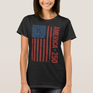 250 Anniversary Years America Vintage Historical U T-Shirt