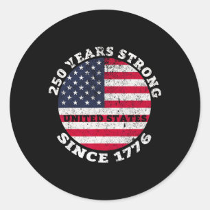 250 Birthday 1776 2026 Usa 250th Anniversary 4th O Classic Round Sticker