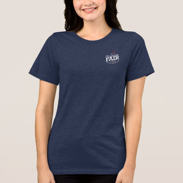 250 Ladies Navy Blend Tee (Front)