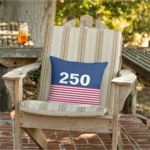 250 Red White and Blue USA Anniversary Cushion