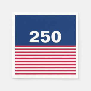 250 Red White and Blue USA Anniversary Napkin