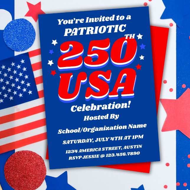 250 USA Celebration Editable Patriotic Invite (Creator Uploaded)
