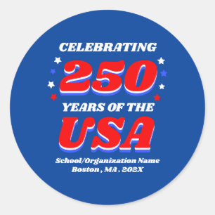 250 USA Patriotic Custom Stickers