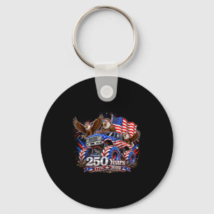 250 usa years 1776 2026 monster truck usa flag 4th key ring