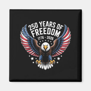 250 usa years of freedom 1776–2026 patriotic eagle magnet