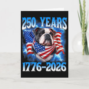 250 Year American 250th Anniversary Usa Dog 4th Of Card