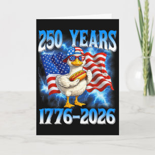 250 Year American 250th Anniversary Usa Duck 4th J Card