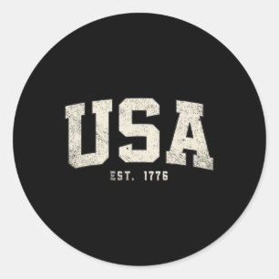 250 Year American Anniversary Usa Flag 1776 2026 4 Classic Round Sticker