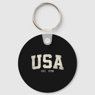 250 Year American Anniversary Usa Flag 1776 2026 4 Key Ring