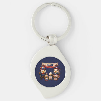 250 Year Anniversary American Eagle July 4th Party Key Ring