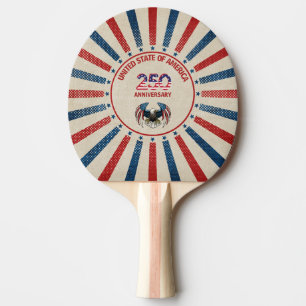 250 Year Anniversary, United State of America, 4th Ping Pong Paddle