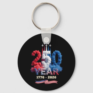 250 Year Celebration 1776 2026 America Pride 4th Key Ring