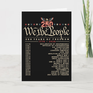 250 Year Timeline 1776–2026 Patriotic Historical A Card