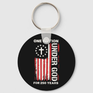 250 Year USA American Flag 250th Anniversary Key Ring