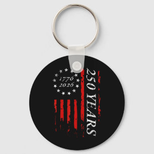 250 Years 13-star Betsy Ross American Flag 4th Of Key Ring