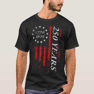 250 Years 13-star Betsy Ross American Flag 4th Of T-Shirt