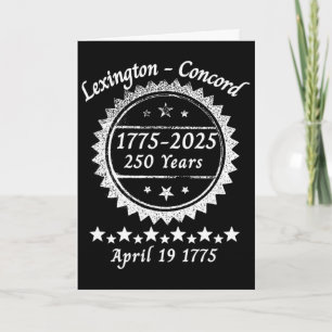 250 Years 1775 2025 Concord Lexington Revolutionar Card