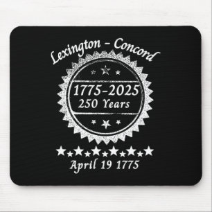 250 Years 1775 2025 Concord Lexington Revolutionar Mouse Pad