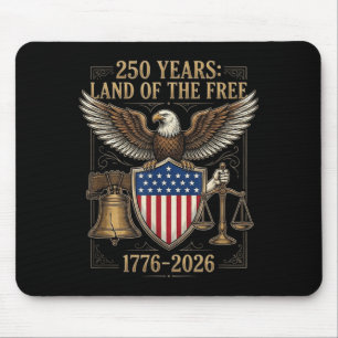 250 Years 17762026 American Bald Eagle Patriotic Mouse Pad