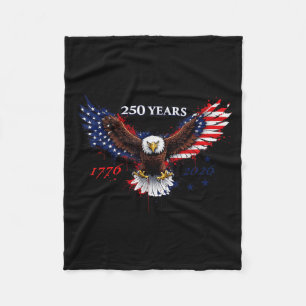 250 Years 17762026 American Eagle Patriotic Flag Fleece Blanket