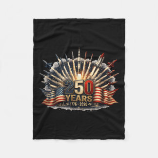 250 Years 17762026 Patriotic Sky Celebration Dom Fleece Blanket