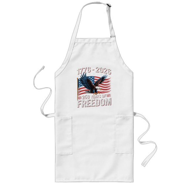 250 Years 1776 2026 250th 4th July Long Apron (Front)
