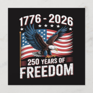 250 Years 1776 2026 250th 4th July Menu