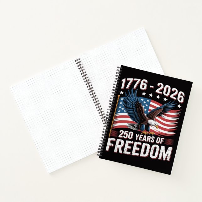 250 Years 1776 2026 250th 4th July Notebook (Inside)