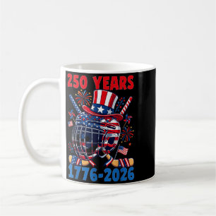 250 Years 1776 2026 250th Anniversary Ice Hockey Coffee Mug