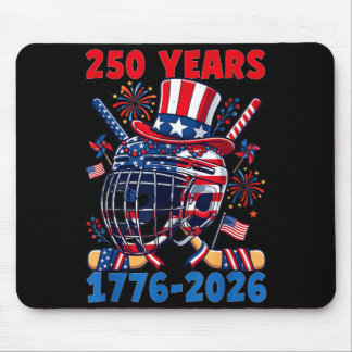 250 Years 1776 2026 250th Anniversary Ice Hockey Mouse Pad
