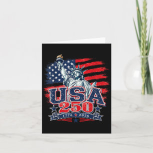250 Years 1776-2026 250th Birthday 4th Of July Card