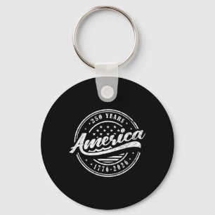 250 Years 1776-2026 250th Birthday 4th of July Key Ring