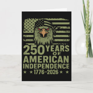 250 Years 1776-2026 250th Birthday American Camouf Card