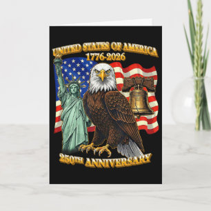 250 Years 1776-2026 250th Birthday Eagle Liberty B Card