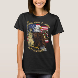 250 Years 1776-2026 250th Birthday Eagle Liberty B T-Shirt