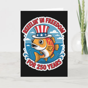 250 Years 1776-2026 250th Birthday Fishing _1  Card