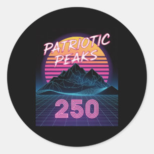 250 Years 1776-2026 250th Birthday Hiking _1 Classic Round Sticker